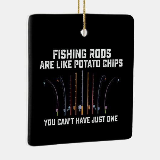 Geviste rijen zijn als aardappelchips die je niet  keramisch ornament (Rechts)