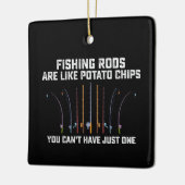 Geviste rijen zijn als aardappelchips die je niet  keramisch ornament (Links)