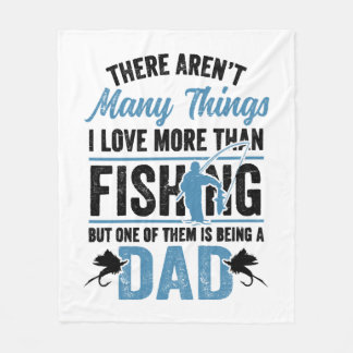 Geviste Rod Fisher Fish Fisherman Vist papa Fleece Deken