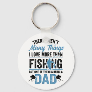 Geviste Rod Fisher Fish Fisherman Vist papa Sleutelhanger
