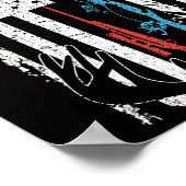 Geviste Rod Hunting Deer American Flag Poster (Hoek)