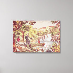 Geviste scène canvas afdruk