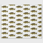 Geviste Smallmouth Bass Pattern Mannen Cadeaupapier (Vlak)