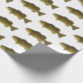 Geviste Smallmouth Bass Pattern Mannen Cadeaupapier (Hoek)