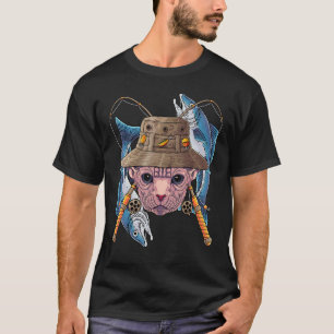 Geviste Sphynx visserij buitenshuis T-shirt