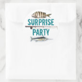 Geviste thema Enterprise Party nodigt envelopzegel Ronde Sticker (Tas)