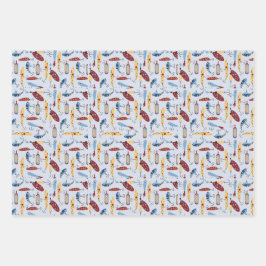 Geviste thema inpakpapier vel