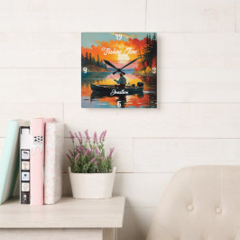 "Geviste tijd" ontspannende Geviste scène Vierkante Klok