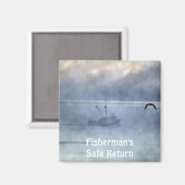 Geviste Trawler & Zeemeeuw Visvissers Cadeaumagnee Magneet (Voorkant / Achterkant)