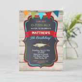 Geviste uitnodiging van de Birthday Party (Staand voorkant)