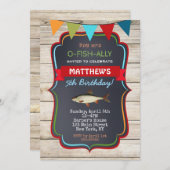 Geviste uitnodiging van de Birthday Party (Voorkant / Achterkant)