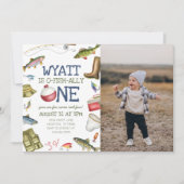 Geviste uitnodiging voor 1e verjaardagsfoto (Voorkant)