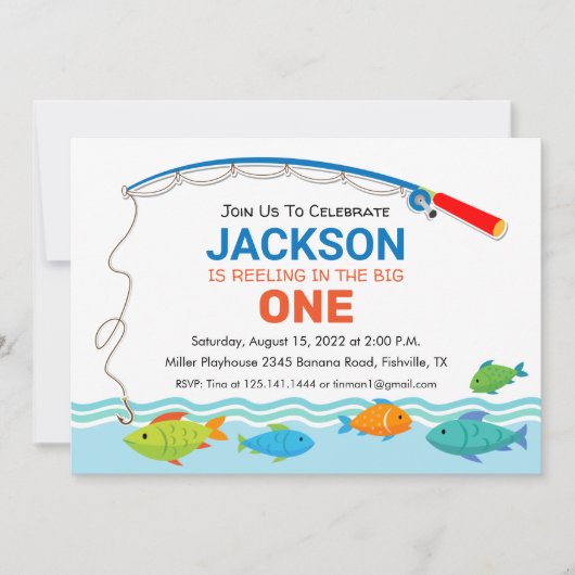 Geviste uitnodiging voor de eerste verjaardag van  (Voorkant)