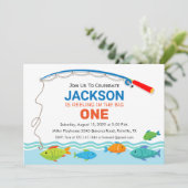 Geviste uitnodiging voor de eerste verjaardag van  (Staand voorkant)