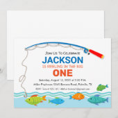 Geviste uitnodiging voor de eerste verjaardag van  (Voorkant / Achterkant)