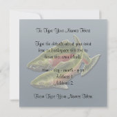 Geviste Uitnodigingen Gepersonaliseerde Zalmkunst  (Achterkant)