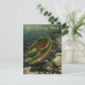 Geviste Uitnodigingen Gepersonaliseerde Zalmkunst  (Staand voorkant)