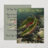 Geviste Uitnodigingen Gepersonaliseerde Zalmkunst  (Voorkant / Achterkant)