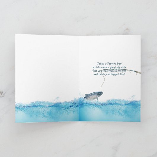 Geviste Vaderdag Reel en Rainbow Kaart (Binnen)