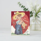 Geviste Valentijn van poolvissen Feestdagenkaart (Staand voorkant)