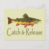Geviste vangst- en vrijgaveforel briefkaart (Voorkant)