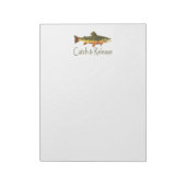 Geviste vangst- en vrijgaveforel notitieblok (Linkerzijde)