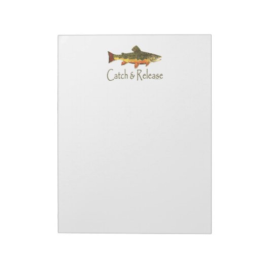 Geviste vangst- en vrijgaveforel notitieblok (Linkerzijde)