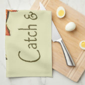 Geviste vangst- en vrijgaveforel theedoek (Quarter Fold)