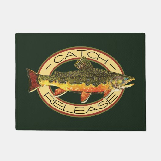 Geviste Vangst- en vrijgavekorforel Deurmat (Voorkant)