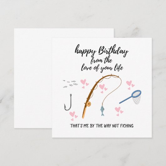 Geviste Verjaardag Kaart Vis Verjaardag Kaarten (Voorkant / Achterkant)