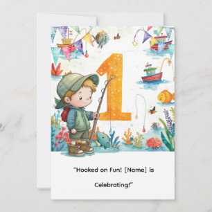 Geviste verjaardag voor Little Anglers Party Kaart