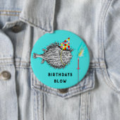 Geviste verjaardagsfeestideeën ronde button 4,0 cm (In situ)