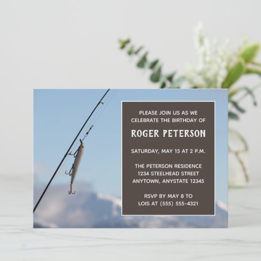 Geviste verjaardagsfeestuitnodiging kaart (Staand voorkant)