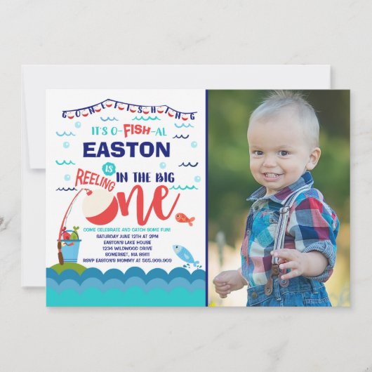 Geviste verjaardagsuitnodiging O-Fish-Ally One Par Kaart (Voorkant)