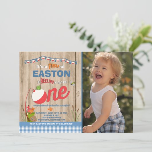 Geviste verjaardagsuitnodiging O-Fish-Ally One Par Kaart (Staand voorkant)