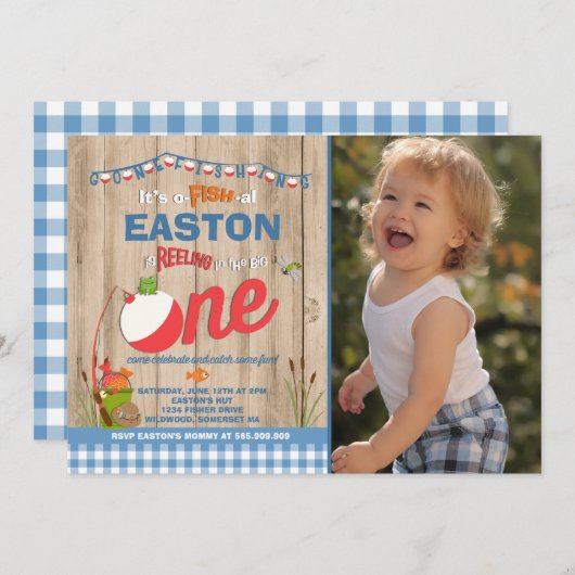 Geviste verjaardagsuitnodiging O-Fish-Ally One Par Kaart (Voorkant / Achterkant)