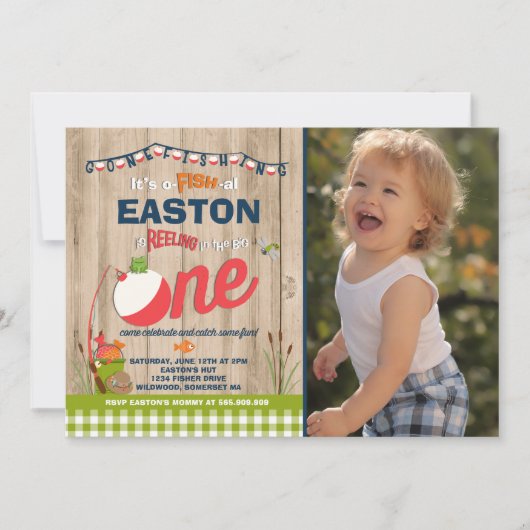 Geviste verjaardagsuitnodiging O-Fish-Ally One Par Kaart (Voorkant)