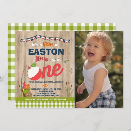 Geviste verjaardagsuitnodiging O-Fish-Ally One Par Kaart (Voorkant / Achterkant)