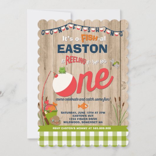 Geviste verjaardagsuitnodiging O-Fish-Ally One Par Kaart (Voorkant)