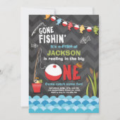 Geviste verjaardagsuitnodiging Reeling The Big One Kaart (Voorkant)