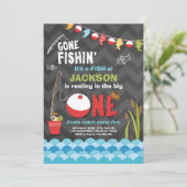 Geviste verjaardagsuitnodiging Reeling The Big One Kaart (Staand voorkant)