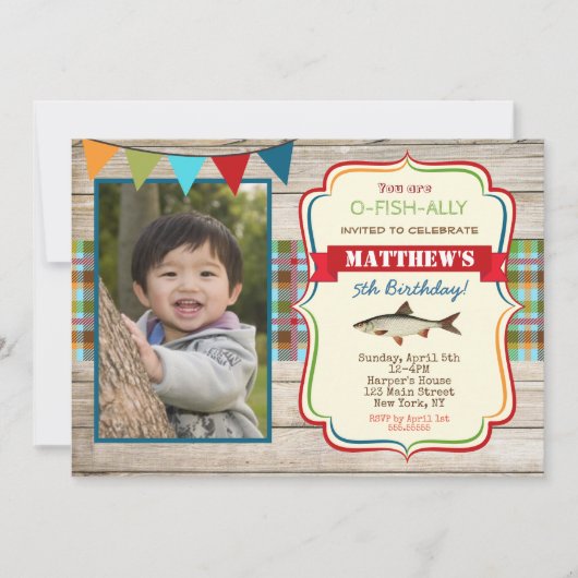 Geviste verjaardagsuitnodigingen kaart (Voorkant)