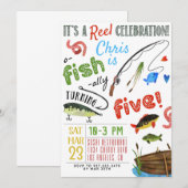 Geviste vijfde verjaardag kaart (Voorkant / Achterkant)