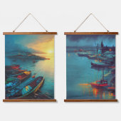 Geviste Village Hanging Tapestry Hangend Wandkleed (Dubbel)