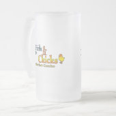 Geviste vis en kip Funny Matglas Bierpul (Voorkant links)