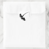 Geviste vis hart sticker (Tas)
