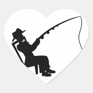 Geviste vis hart sticker