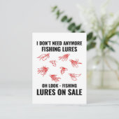 Geviste viskwekers buitenshuis Funny Joke Sq Briefkaart (Staand voorkant)