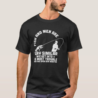 Geviste vissen en Mannen lijken erg op vissen T-shirt