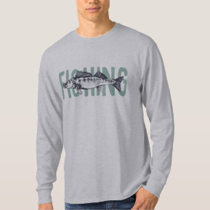 Geviste visserijtekst t-shirt
